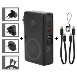 65W GaN USB C Charger Power Bank 20000mAh Qi2 Magnetic Wireless Fast Charger for…