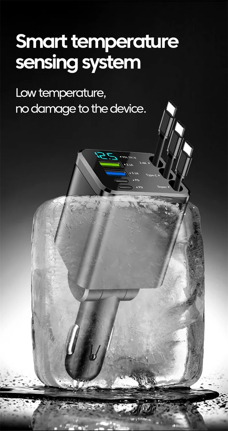 7 In 1 Quick Phone Charger 148W PD Type C Dual USB Phone Charger Digital Voltmeter… - Image 16