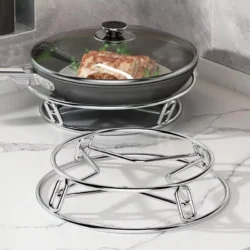 Stainless Steel Pot Rack Kitchen Anti-scalding Heat-insulating Pot Mat Steamer…
