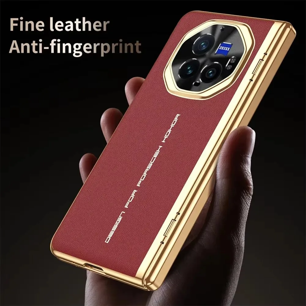 Luxury Electroplated Matte Leather Case For VIVO X Fold 3 Pro X FOLD3 With Tempered Film Anti-Fingerprint Shockproof Hard Cover - Image 6