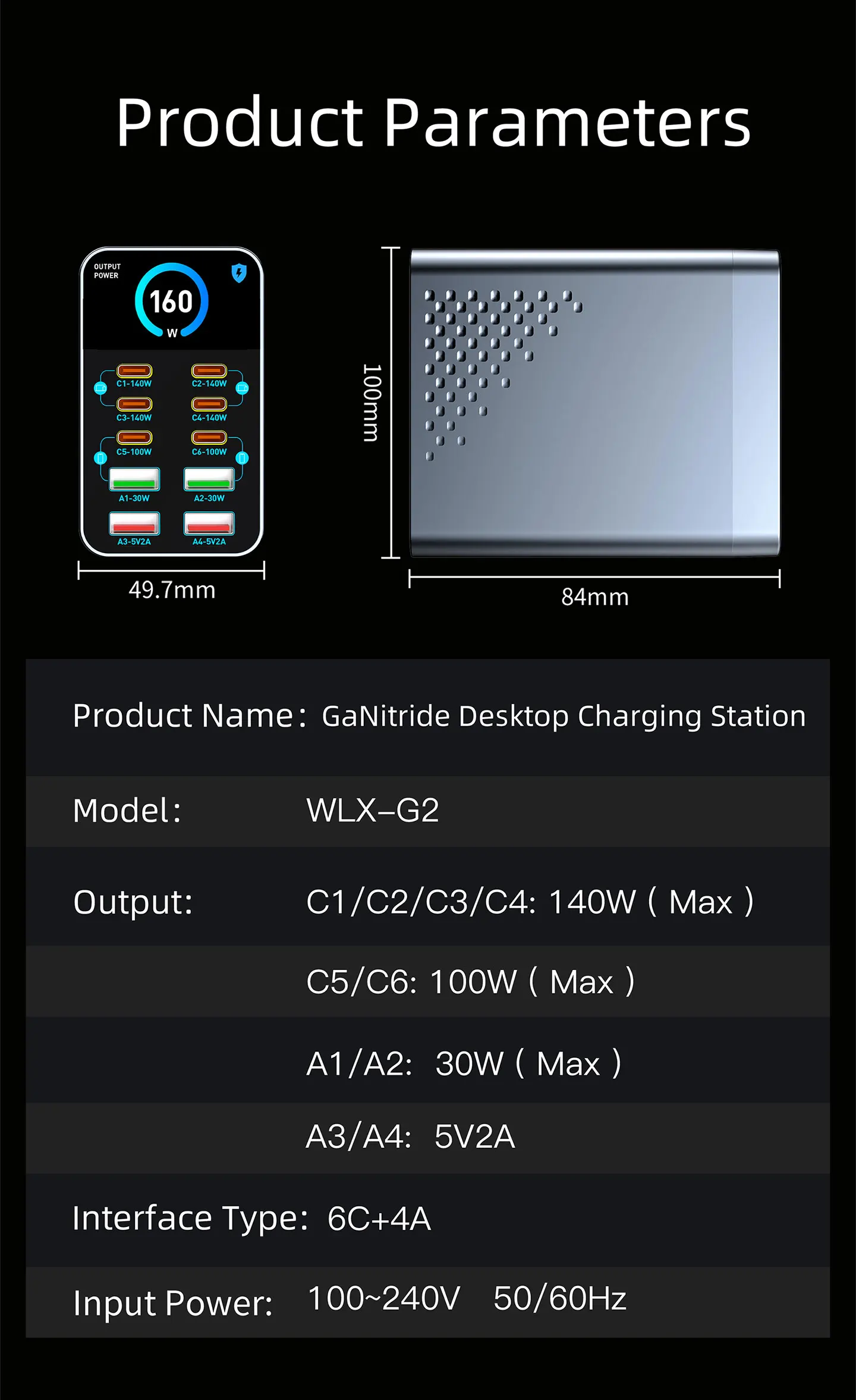 USB Type C GaN Charger Ai Display 10 in 1 Desktop Power Station Fast PD Charge For… - Image 20
