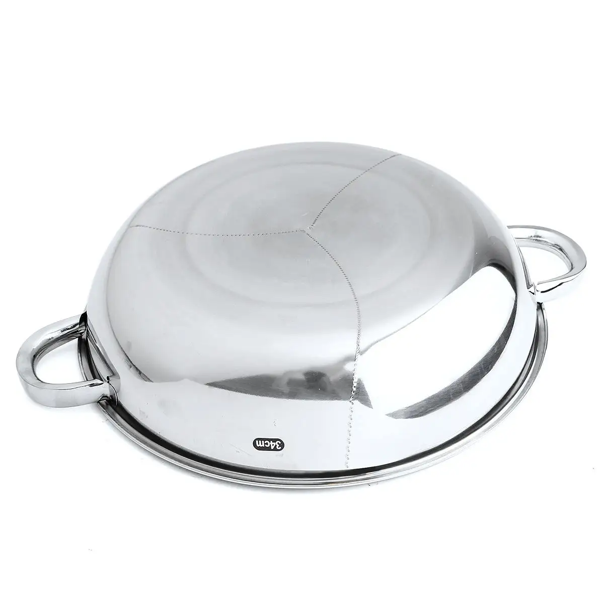 34cm Stainless Steel Hot Pot Three Divided Cookware Induction Little Sheep Pot Hot… - Image 5