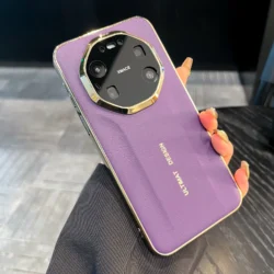 For Huawei Mate 70 70 Pro 70 ProPlus 60 60 Pro  high-end luxury gold-line leather strap tempered film full protection phone case