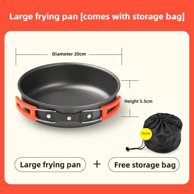 Outdoor Hiking Cookware Camping Cookware Boiling Water Teapot Frying Pan Equipment… - Image 12