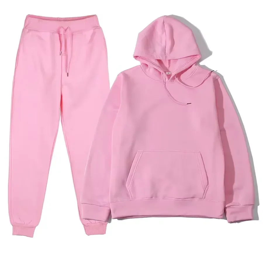Winter Tracksuit Women Two Piece Set - Oversized Hoodie Sweatpants Solid Color… - Image 16