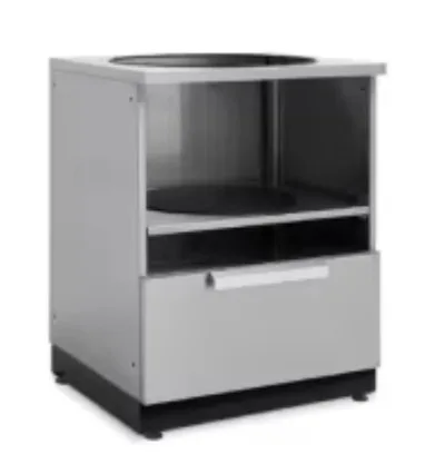 Outdoor Kitchen with Roof Cover Weather-Resistant BBQ Cabinet Set Stainless Steel Garden Kitchen Island with Grill Station - Image 8