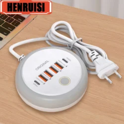 50W Power Strip Multi Port USB C Socket Type C Fast Charging Wall Charger USB…