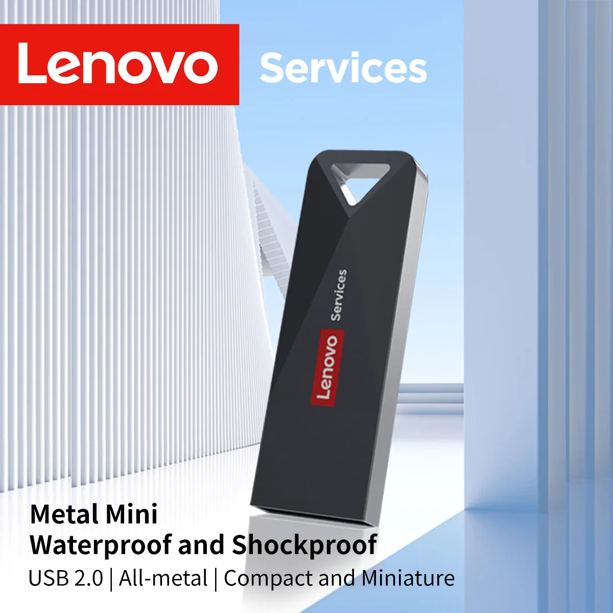 Lenovo USB Flash Drive, 32/64/128/256GB, Metal Mini Waterproof U Disk, Up to… - Image 2