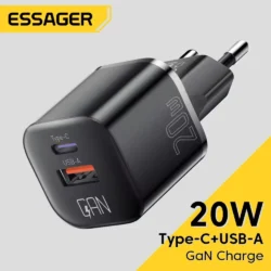 Essager 20W GaN USB Type C Charger PD Fast Charge Phone QC 3.0 Quick Chargers For…