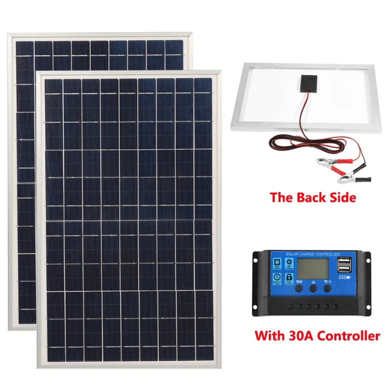 300W 12V Solar Panel Kit Complete Polycrystalline USB Power Portable Outdoor… - Image 9