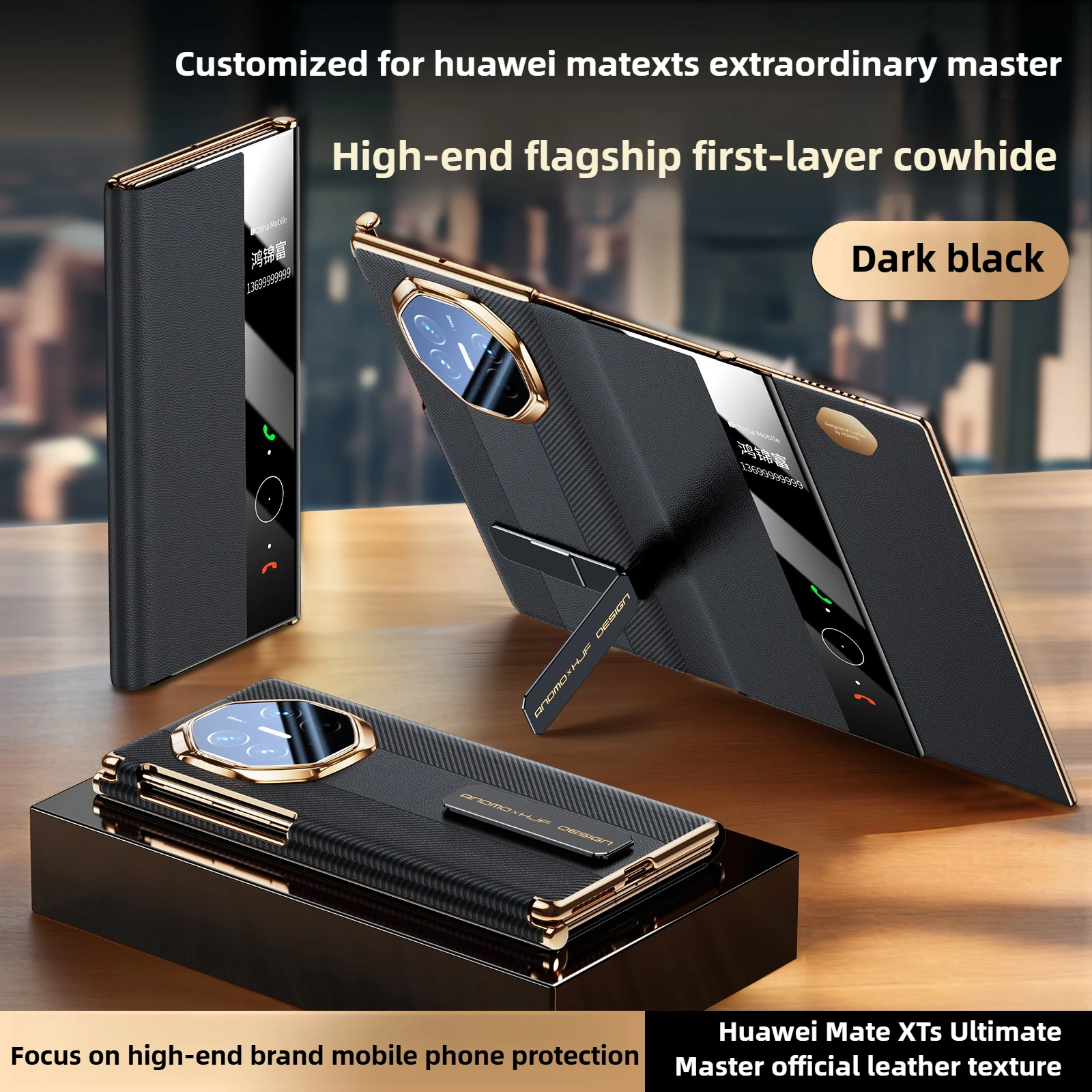 Luxury Genuine Leather Flip Case for Huawei Mate XTs Case New Extraordinary Master Rotating Stand Full Case for Huawei Mate XT - Image 8