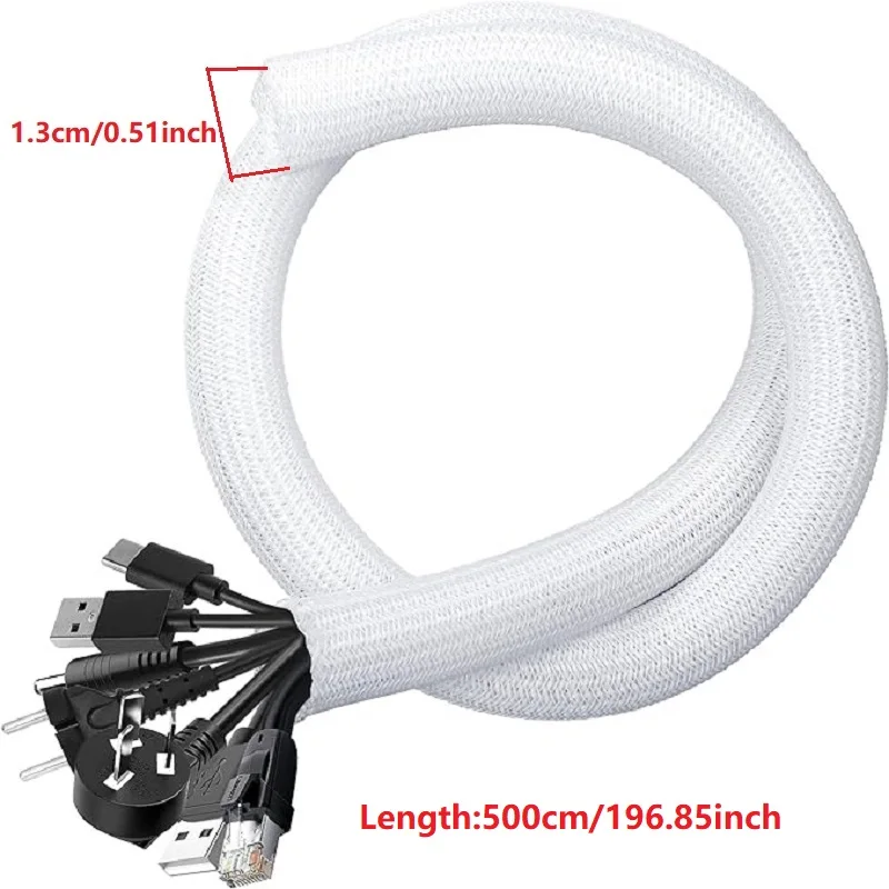 1M 3M 5M Braided Cable Sleeve PET Nylon Wrapping Cable Casing Cable Sleeves Wire… - Image 8