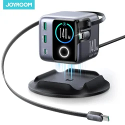 Joyroom 140W GaN Desktop Charger USB C & USB A Smart Display Fast Charger With…