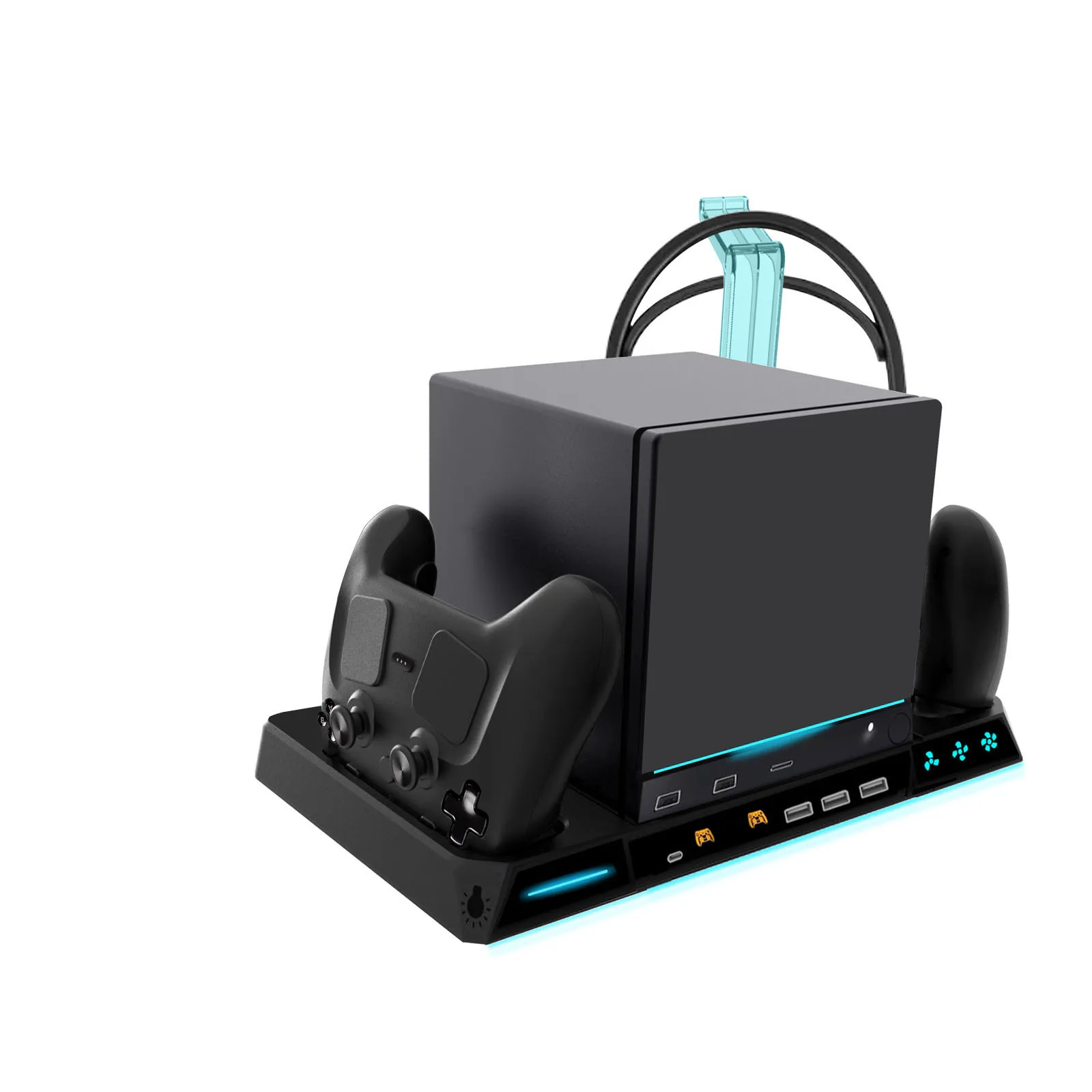 Charging Dock for Steam Machine with 3-Speed Cooling Fan RGB Lights 2 Controller… - Image 19