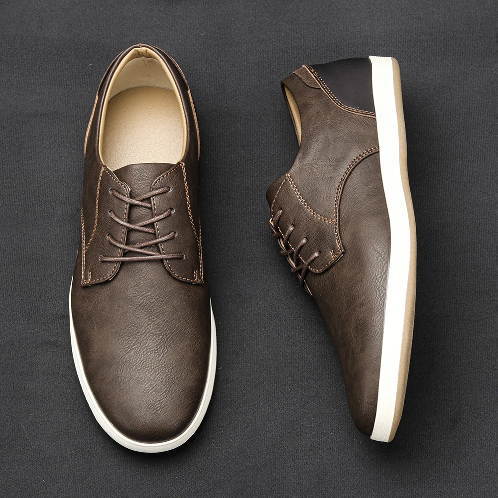 7-13 men shoes fashion comfortable 2024 brand casual shoes leather men - Image 3