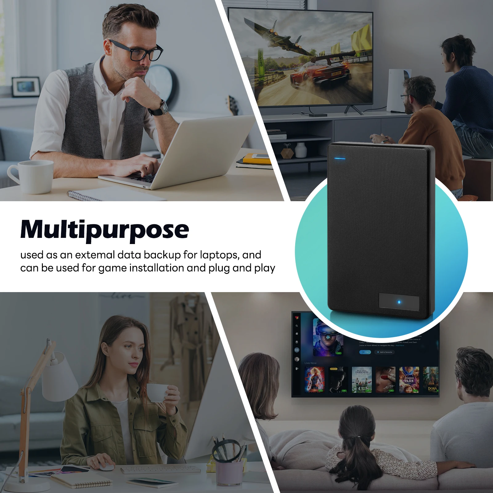 Portable External HD Hard Drive, 1TB,2TB, 4TB,5TB, HDD Memory, USB3.0, High Speed… - Image 5