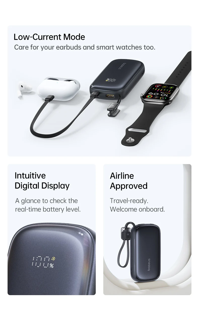 Baseus Power Bank 10000mAh 45W Fast-Charging 20000mAh High-Capacity PowerBank with… - Image 19