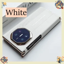 For HUAWEI Mate XT /  XTS Case ELVEV PU Leather + Hard PC Camera Protection Anti-slip Soft Flocked Hinge Phone Cover