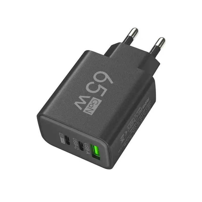 New 1Pcs 65W GaN USB Charger 3 Ports PD Type C Fast Charging EU/US/KR Plug Travel… - Image 8