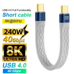 NEW USB4.0 40Gbps Data Cable PD 240W Fast Charging USB C to Type C Short…