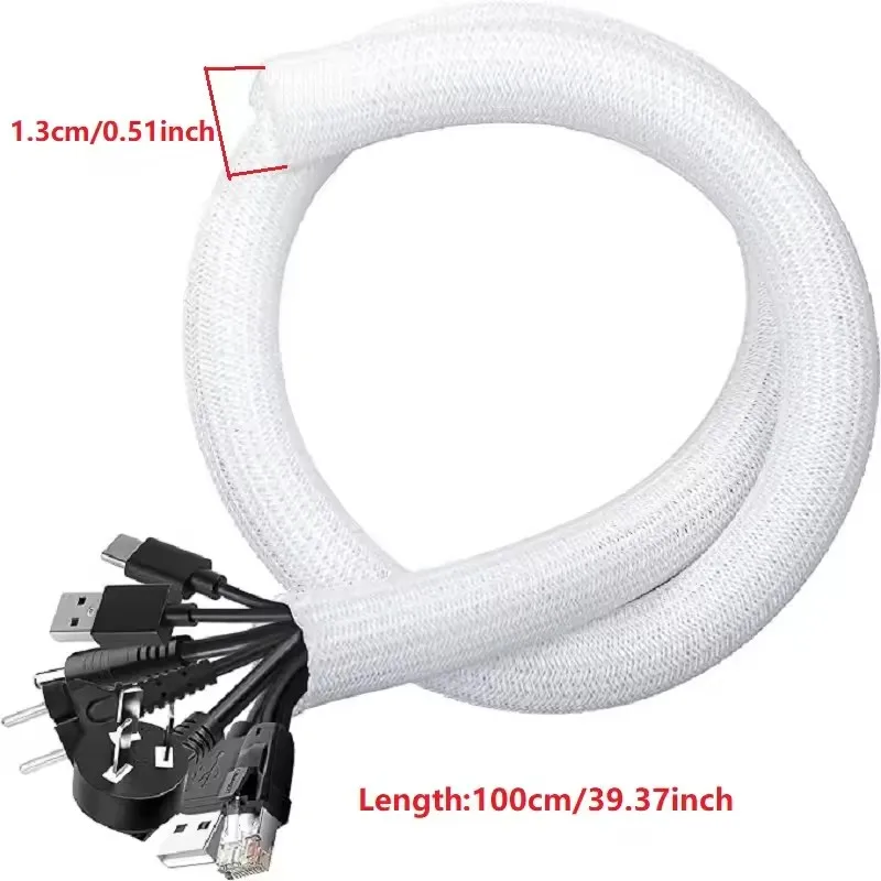 5/1M Braided Cable Sleeve PET Nylon Wrapping Cable Casing Cable Sleeves Wire for… - Image 11
