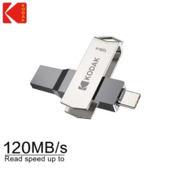 KODAK K273 USB 3.2 Type-C Dual Metal Flash Drive 256GB 128GB 64GB 32GB High Speed…