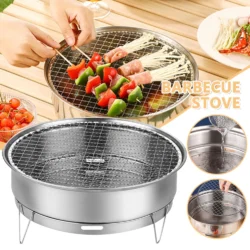 Stainless Steel Korean-Style Charcoal Grilling Oven Outdoor Home Kitchen Outdoor…