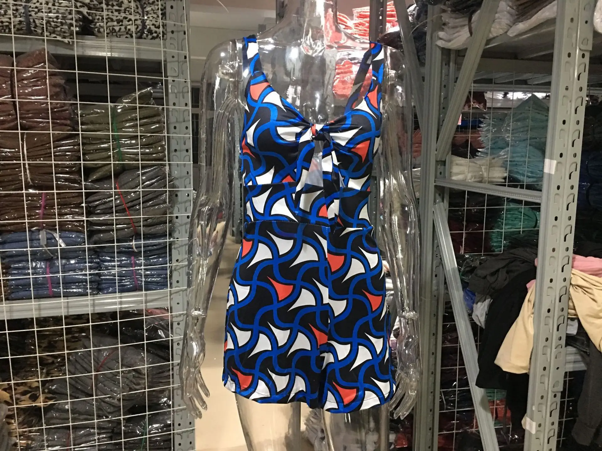 Sexy Spaghetti Strap Flower Print Jumpsuit Women Fashion Bowknot Leace-up Backless… - Image 15