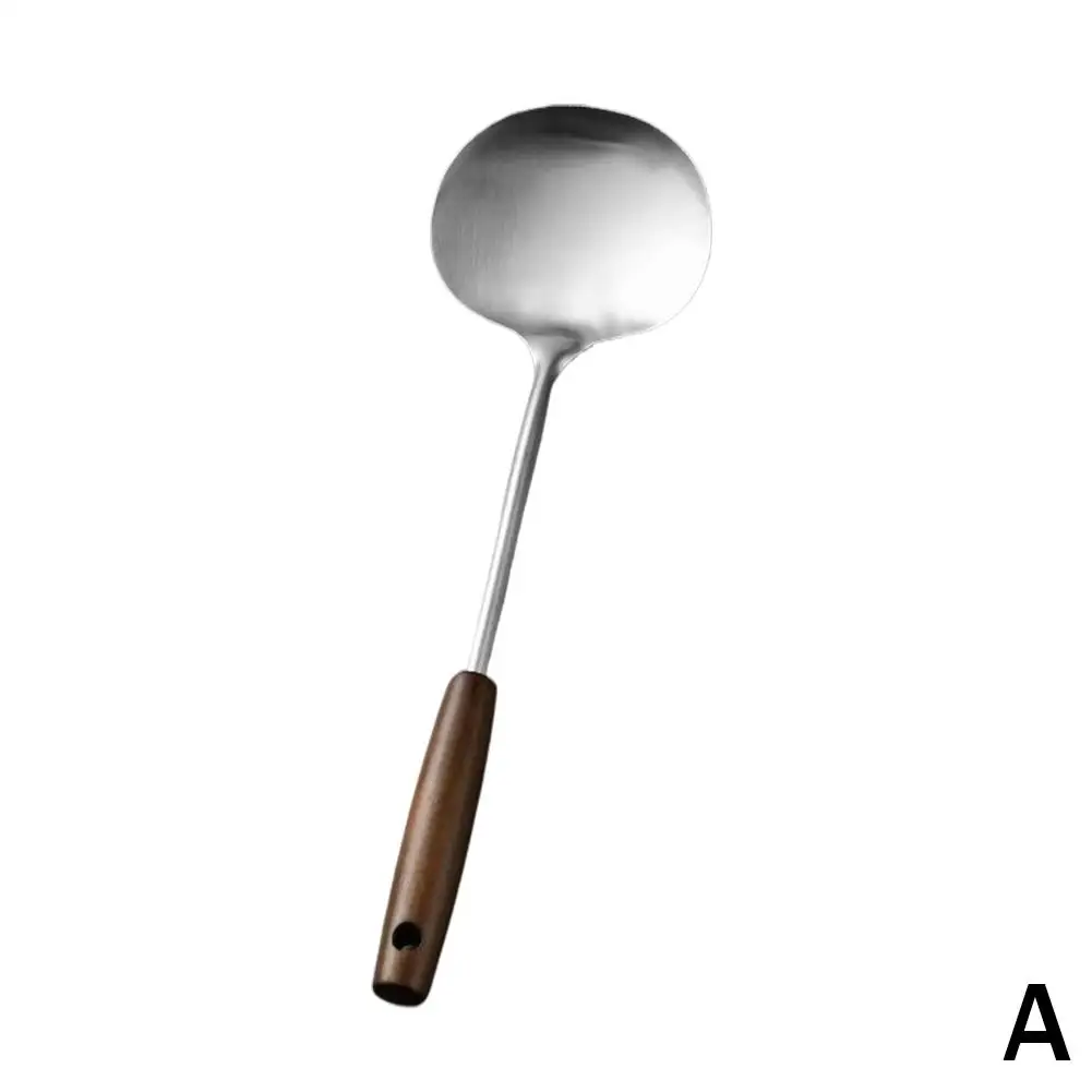 Stainless Steel Spatula Mushroom Shovel With Wooden Handle Cooking Spoon… - Image 10