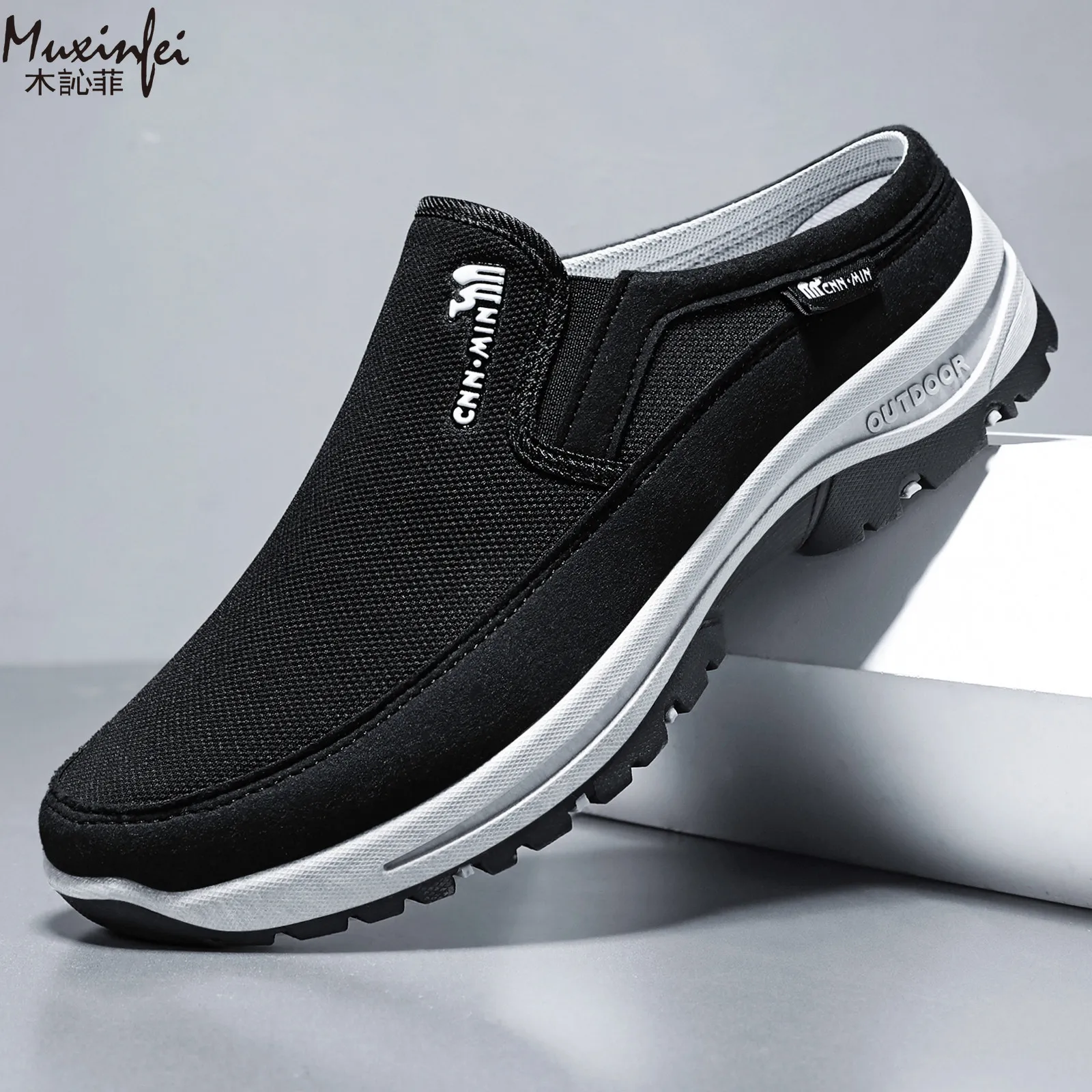 Men's Shoes 2026 Spring New Versatile Casual Half Top Single Shoes Comfortable, Breathable, Odorous Foot Size 39-47 - Image 3