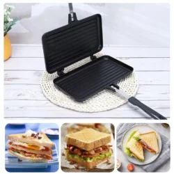 Double-Sided Frying Pan Non-Stick Sandwich Maker Waffle Pancake Snack Griddle Pan…