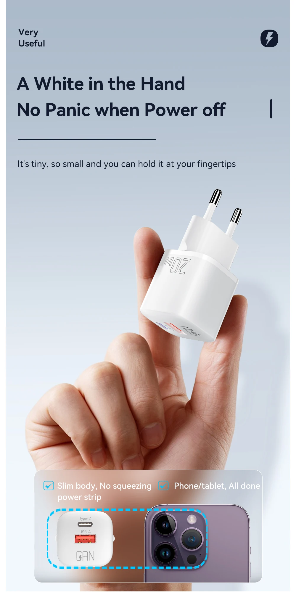 Essager 20W GaN USB Type C Charger PD Fast Charge Phone QC 3.0 Quick Chargers For… - Image 24