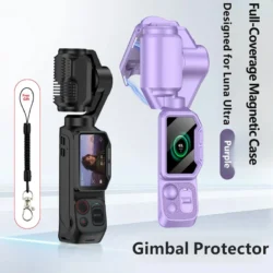 Sliding Protective Case for Insta360 Luna Ultra, Magnetic Gimbal Cover with Storage for Filter & Lens, Shockproof Drop Accessory
