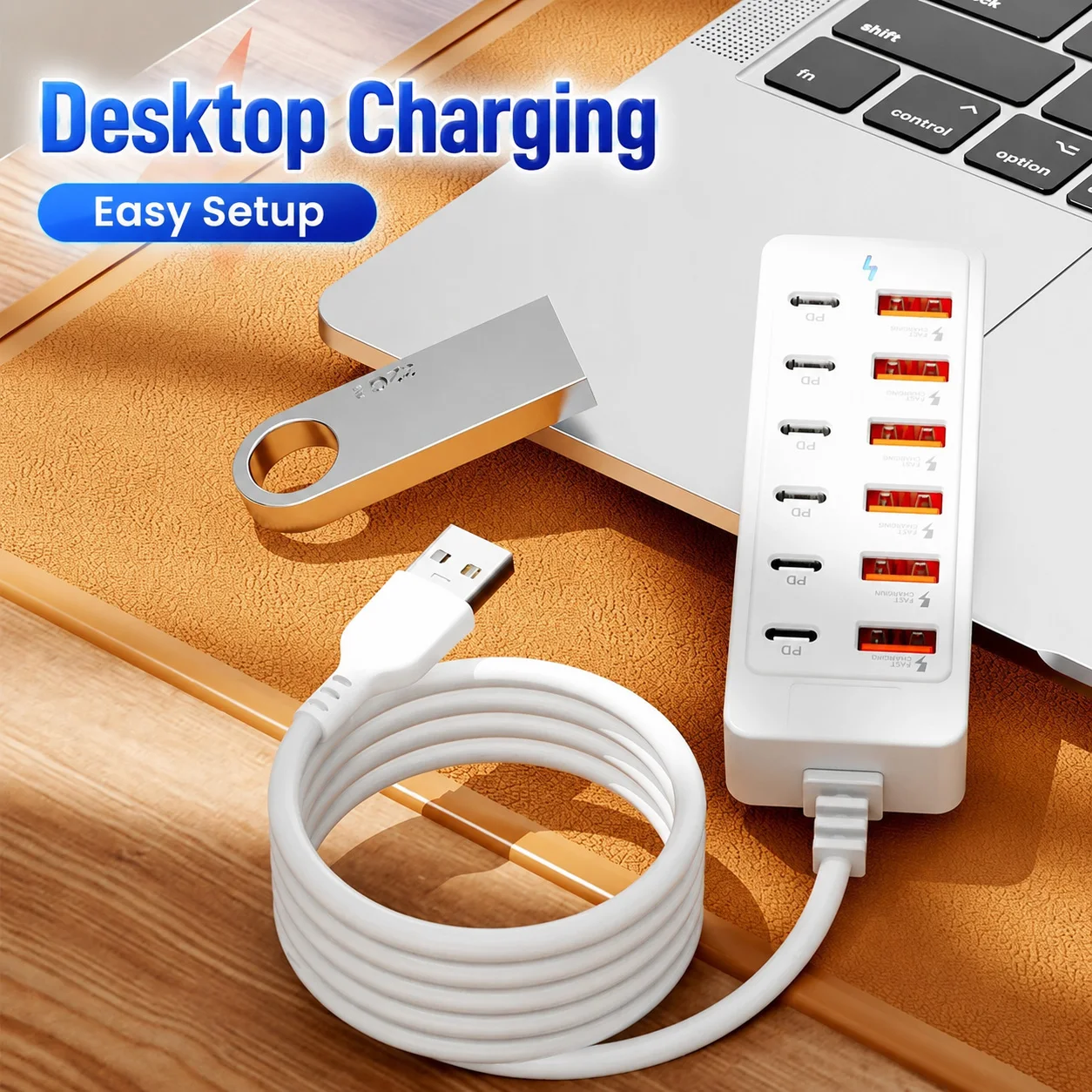 12-Port USB Charger 6 USB-A 6 USB-C Desktop Charging Station Fast Charger Multi… - Image 3