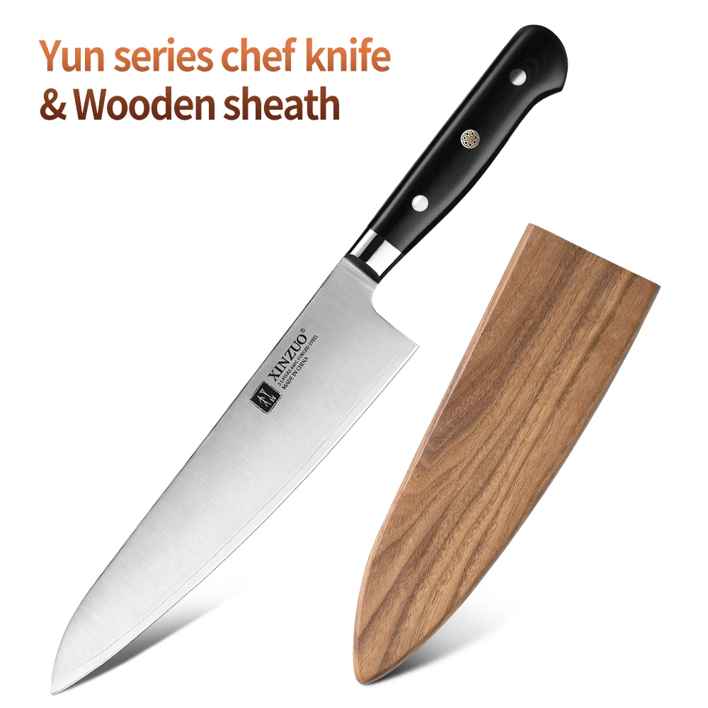 XINZUO 210mm Chef Knife 3 Layer 440C Core Clad Steel Kitchen Knives Stainless… - Image 8