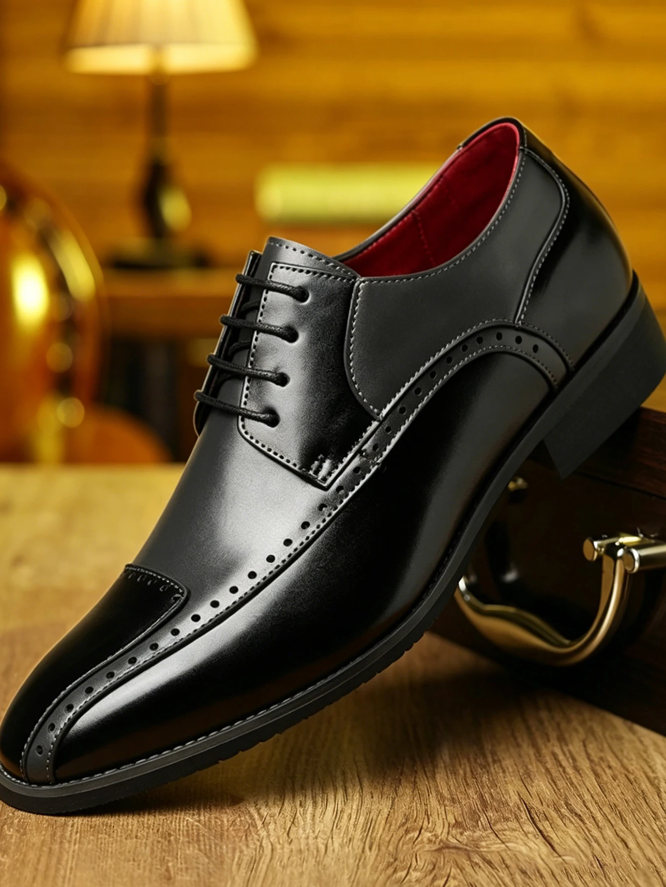 Classic Formal Oxford Shoes Handcrafted Men Dress Shoes Real Calfskin Leather Business Office Footwear - Image 6