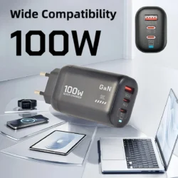 100W GaN PD Type C Charger USB QC 3.0 Laptop Ipad PPS Fast Charge EU UK…