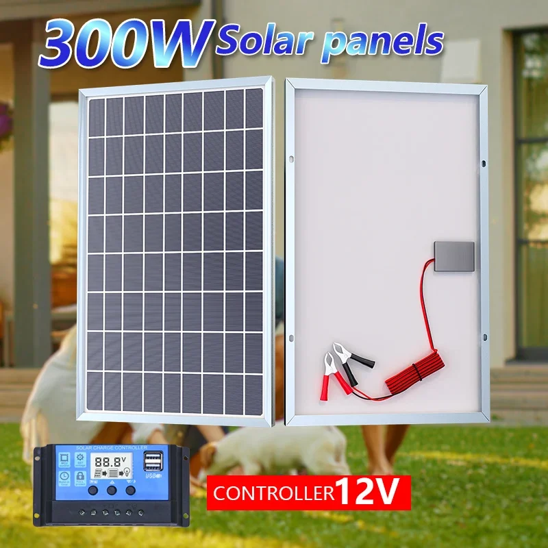 100W Solar Panel Kit Complete 12-18V Polycrystalline Power Portable Outdoor… - Image 5