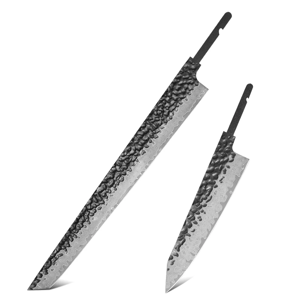 TURWHO 1-10 Pieces Japanese Chef Knife Blank Blade DIY Damascus Steel VG10 Core… - Image 25
