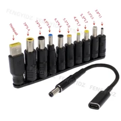 65W Type C Laptop Power Adapter Connector Plug USB Type C to Universal Laptop…