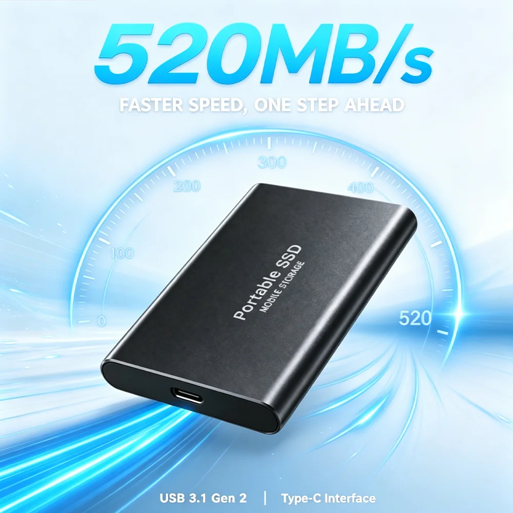 Universal Compatibility Portable SSD USB3.1 Type-C External Hard Drive Works With… - Image 3