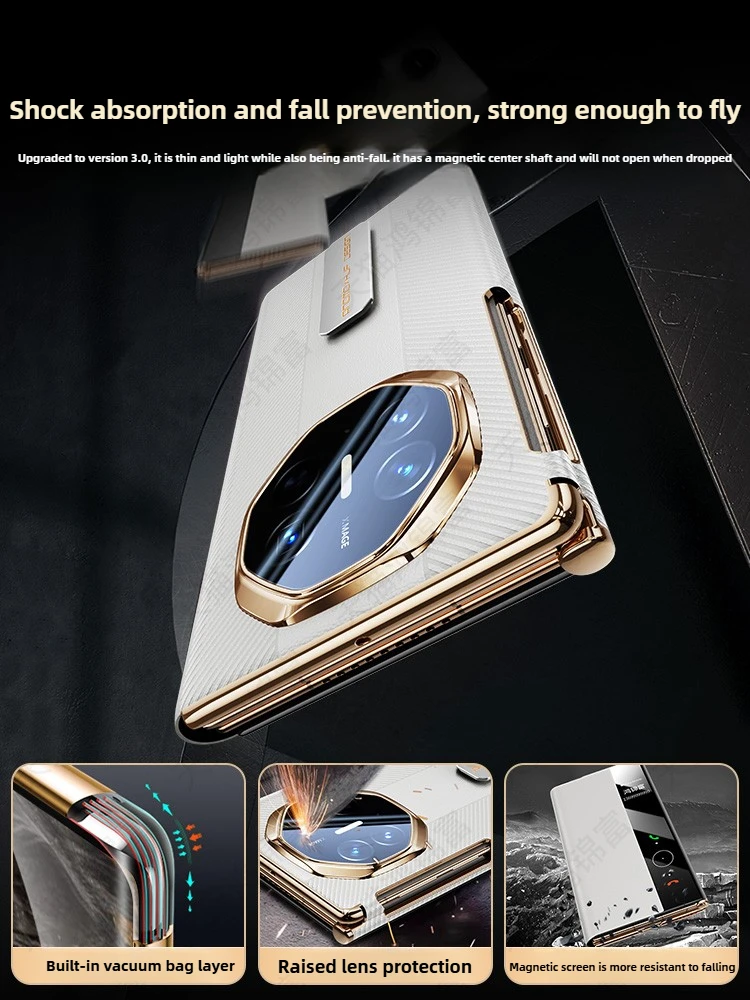 Luxury Genuine Leather Flip Case for Huawei Mate XTs Case New Extraordinary Master Rotating Stand Full Case for Huawei Mate XT - Image 5
