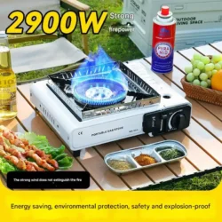 2025 Portable Outdoor Cassette Stove Butane Gas Stove for Hot Pot BBQ Camping…