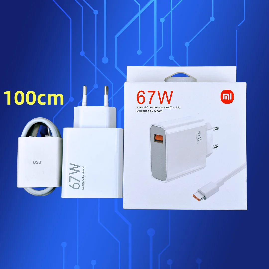 67w Xiaomi Original Charger Turbo Charge Gan EU Adapter 6A Usb Type C Cable For… - Image 7