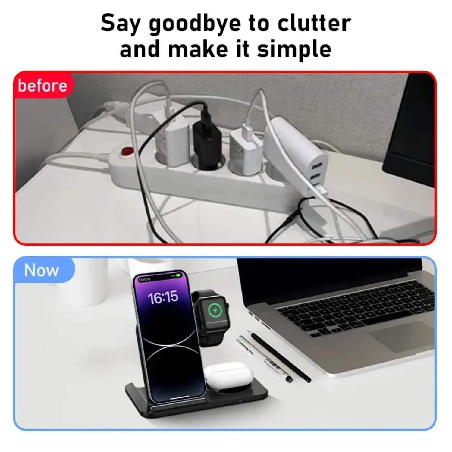 3 in 1 Wireless Charging Station for Magsafe Charger Stand Fast Magnetic Wireless… - Image 28