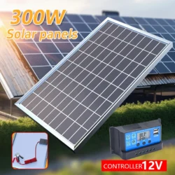100W Solar Panel Kit Complete 12-18V Polycrystalline Power Portable Outdoor…