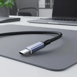 USB-C to USB B 2.0 Printer Cable Braided Durable Data Transfer Cord for Work and…