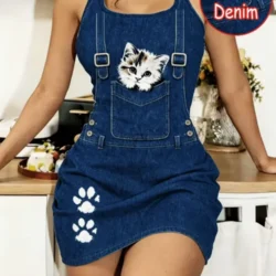 Women’s Spring and Summer Casual Home Wear, Tailored Waistcoat with Sleep Dress…
