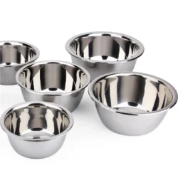 Stainless Steel Bowl DIY Cake Bread Salad Mixer Dinner Round Soup Rice Bowl Plate…