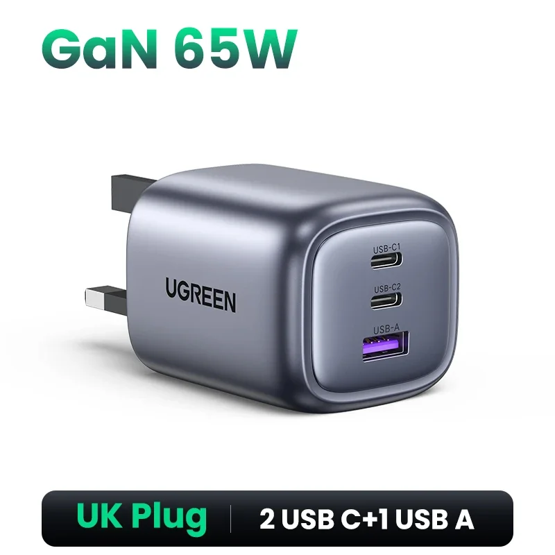 UGREEN 65W GaN Charger Quick Charge 4.0 3.0 Type C PD Fast Phone Charger USB… - Image 9